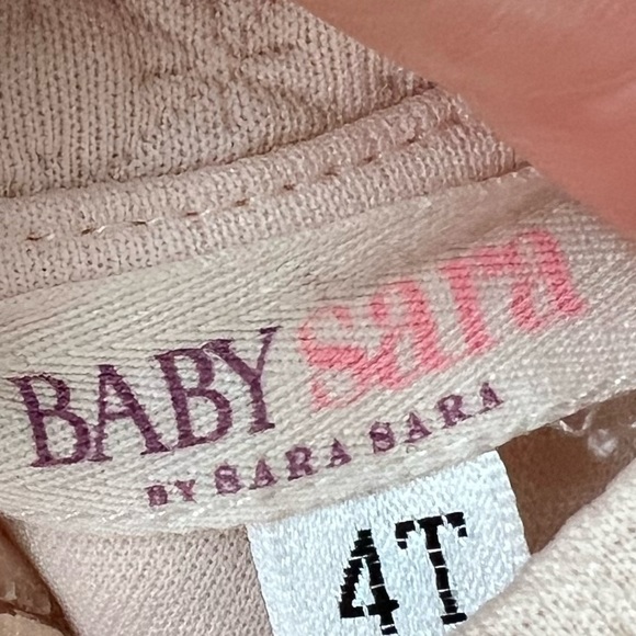 Baby Sara by Sara Sara Little Girls Dress Size 4T Cream Quilted Fringe Dress - Picture 2 of 5